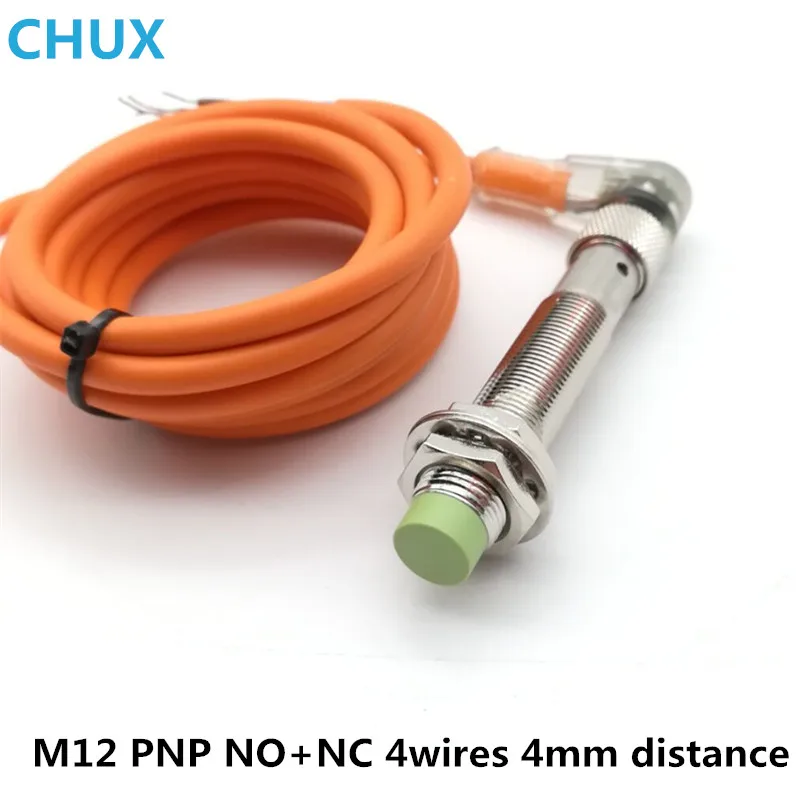 Индуктивный бесконтактный переключатель M12 PNP NO + NC 4 мм IM12 DPC C с датчиком