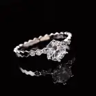 Обручальные кольца из серебра 925 пробы с плетеным муассанитом и сотовым покрытием, карат-2 карата