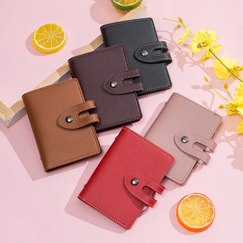 Factory Direct New Korean Version of Women's xiao ka bao Multiple Card Slots jia shi zheng Soft Leather Buckle Purse Spot | Багаж и