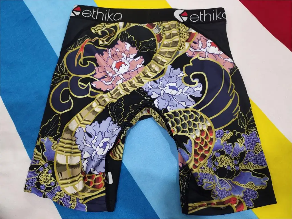

Ethika 2020 Funny Print Harajuku Underpants Breathable Male Short Pants Spandex Cartoon Boxers Mens Underwear