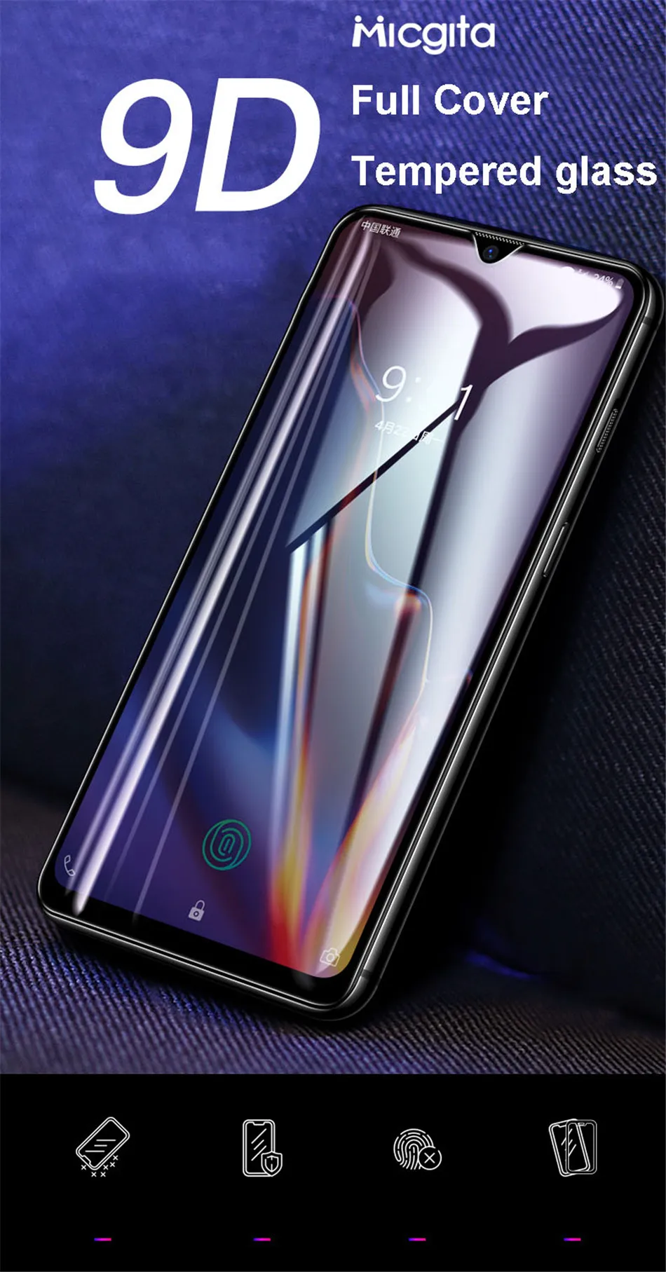 2 шт. 9D закаленное стекло для Oneplus 7 6T 6 OnePlus 5 5T Защитная пленка для Oneplus 7 стеклянная пленка