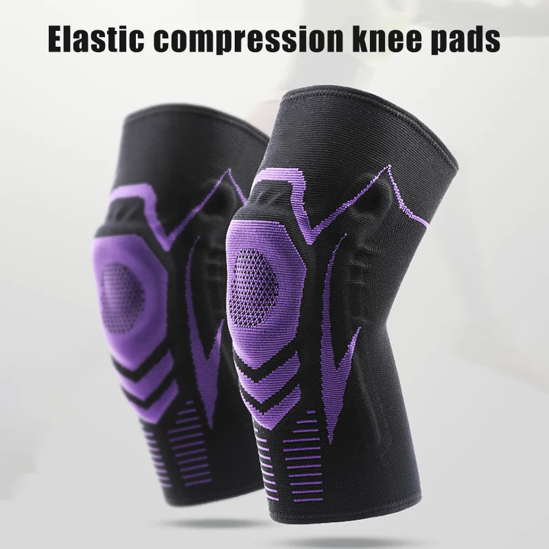 

1 Pc Basketball Running Fitness Silicone Elastic Non-slip Spring Support Knee Pad YS-BUY