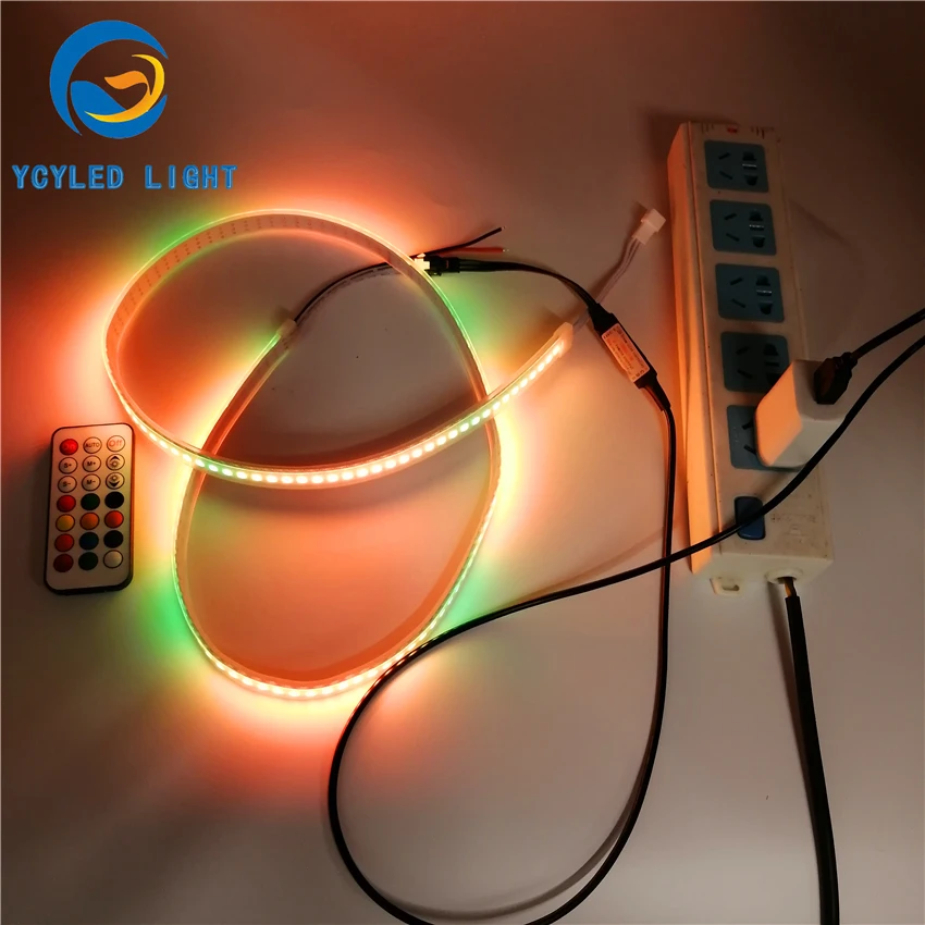 1 м 5 в usb ws2812b 144 светодиодов цифровой программируемый адресуемый 5050smd rgb Светодиодные полосы света ws2812 Светодиодная лента с радиочастотным пультом дистанционного управления