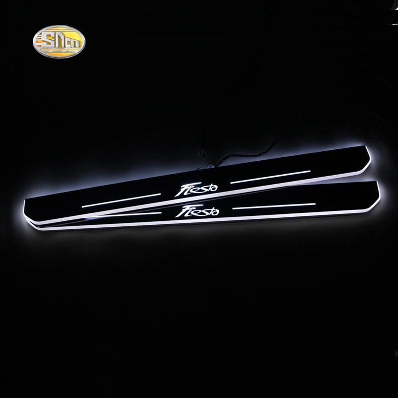 Светодиодная подвижная педаль SNCN для Ford Fiesta 2013 ~ 2020 акриловая светодиодная