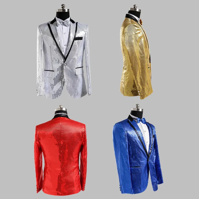 Золото восторженные одежда в стиле милитари для мужчин серебристый костюм с