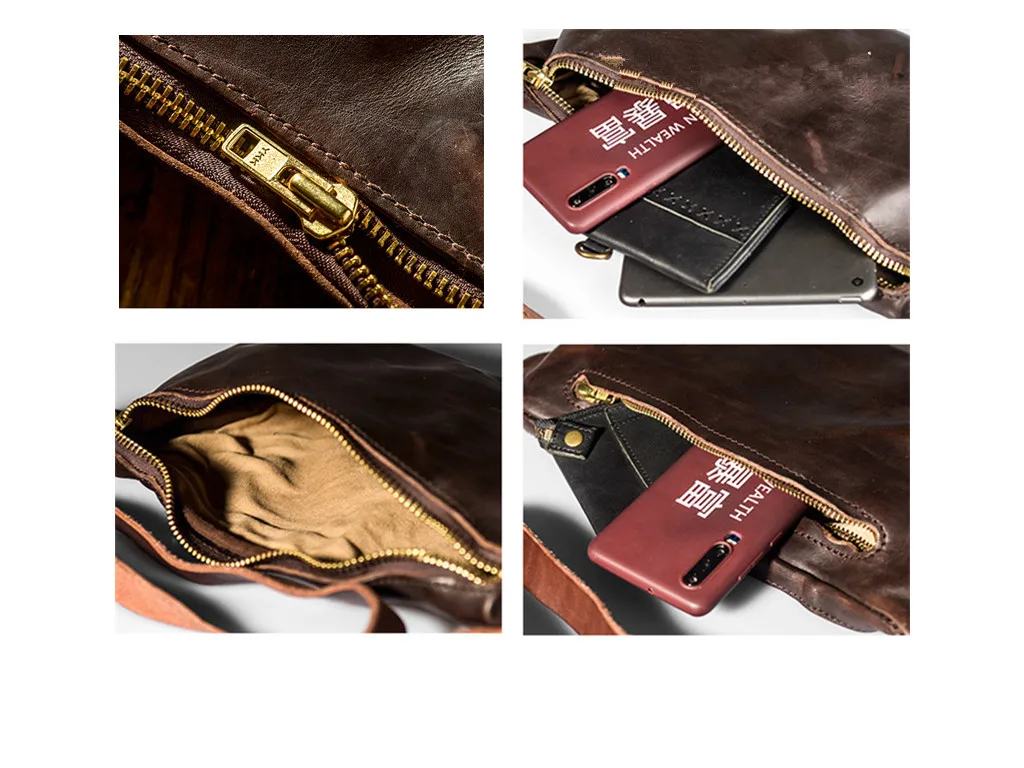 

PNDME designer high-quality natural genuine leather men's multifunctional chest bag luxury real cowhide teens crossbody bag