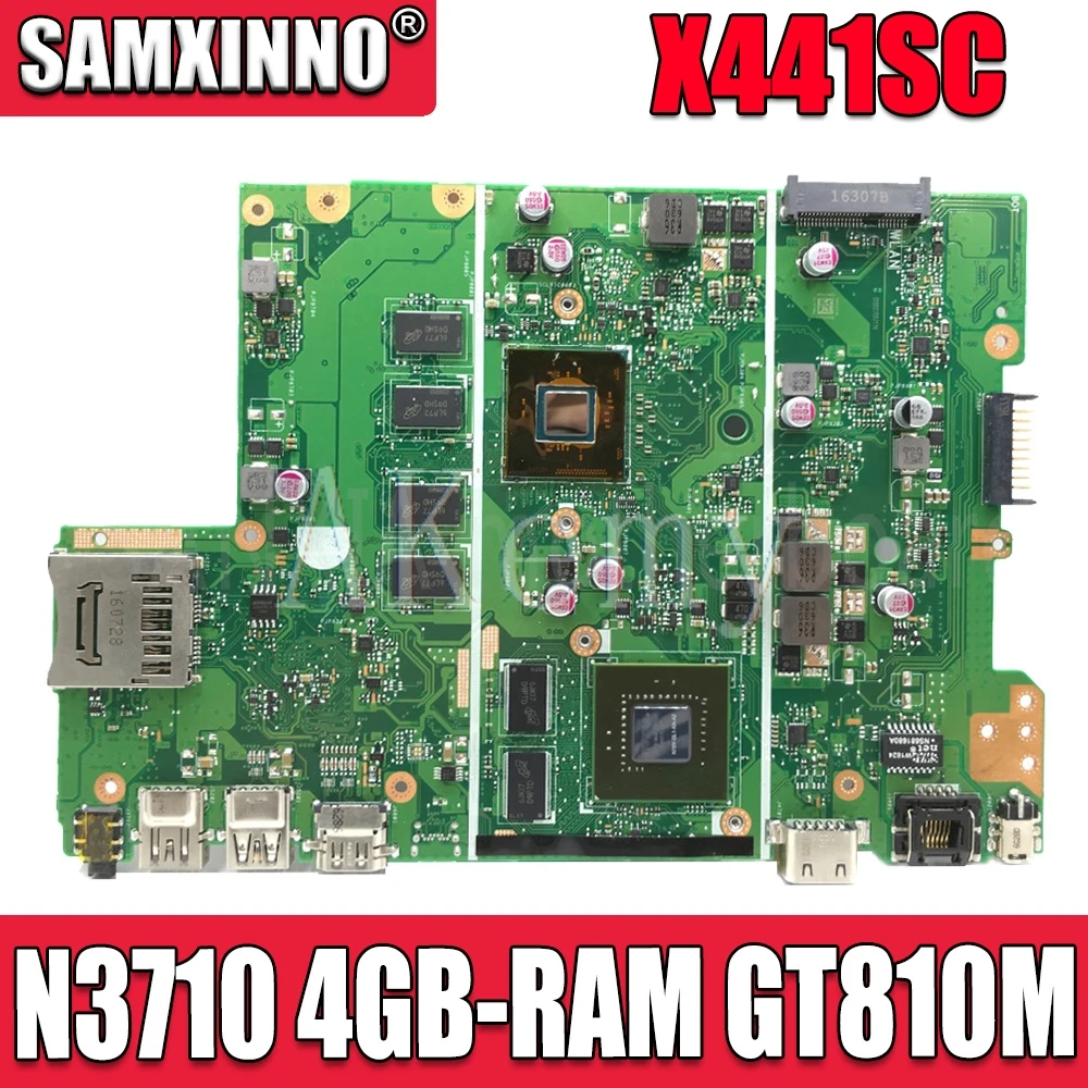 

X441SC материнская плата REV2.1 материнская плата для For Asus X441S X441SC материнская плата Тест OK N3710 CPU 4GB-RAM GT810M
