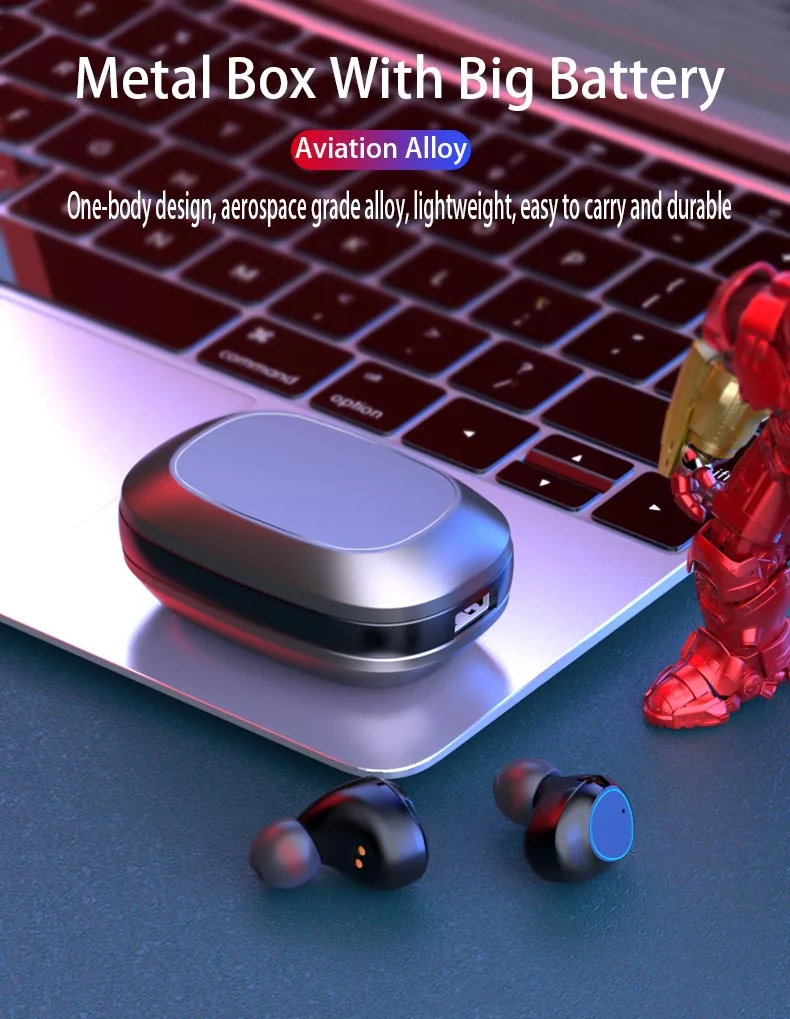 CALETOP G16 TWS 5,0 Bluetooth наушники тяжелый бас 6D стерео HiFi Звук светодиодный дисплей гарнитуры 6000 мАч зарядная коробка IPX7 водонепроницаемый