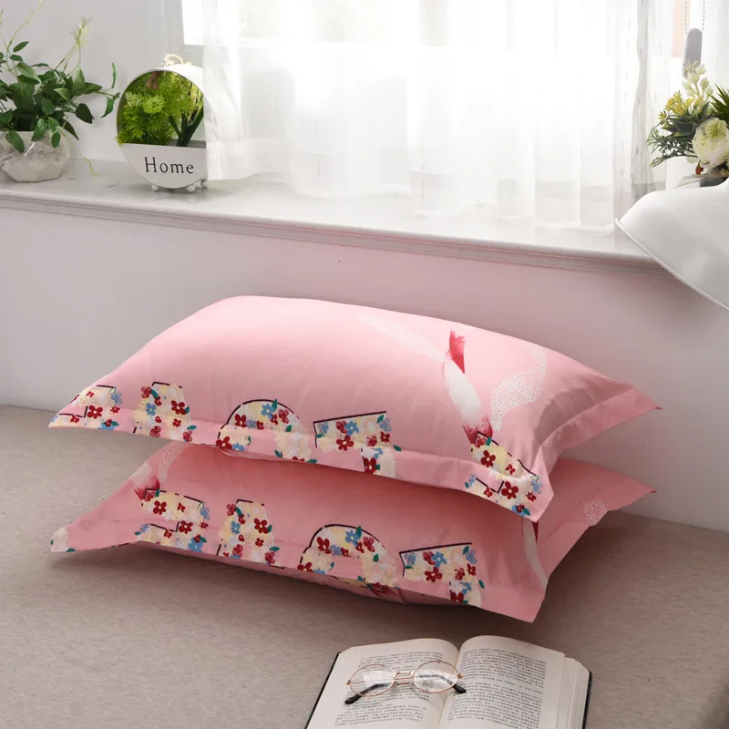 Nodic Leaf Printed 48 x 74cm Pillowcase Cartoon Cute Pillow Covers Polyester Pastoral Style 2pcs Soft Case (No Filler) | Дом и сад