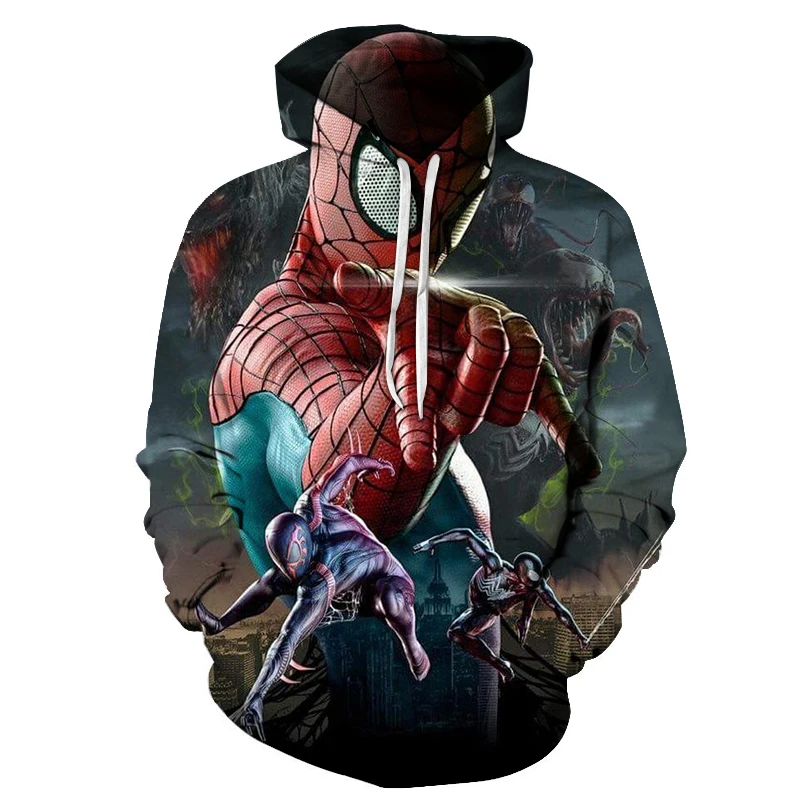 Новинка 2019 Горячая Marvel Comics Spiderman 3D толстовки Мужская Осенняя модная забавная