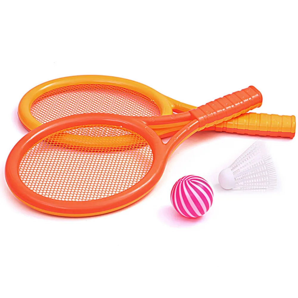 

1 Set Tennis Racket Toys Outdoor Sport Props Exercise Kids Accessories for Boys Girls with 2 Balls Random Color