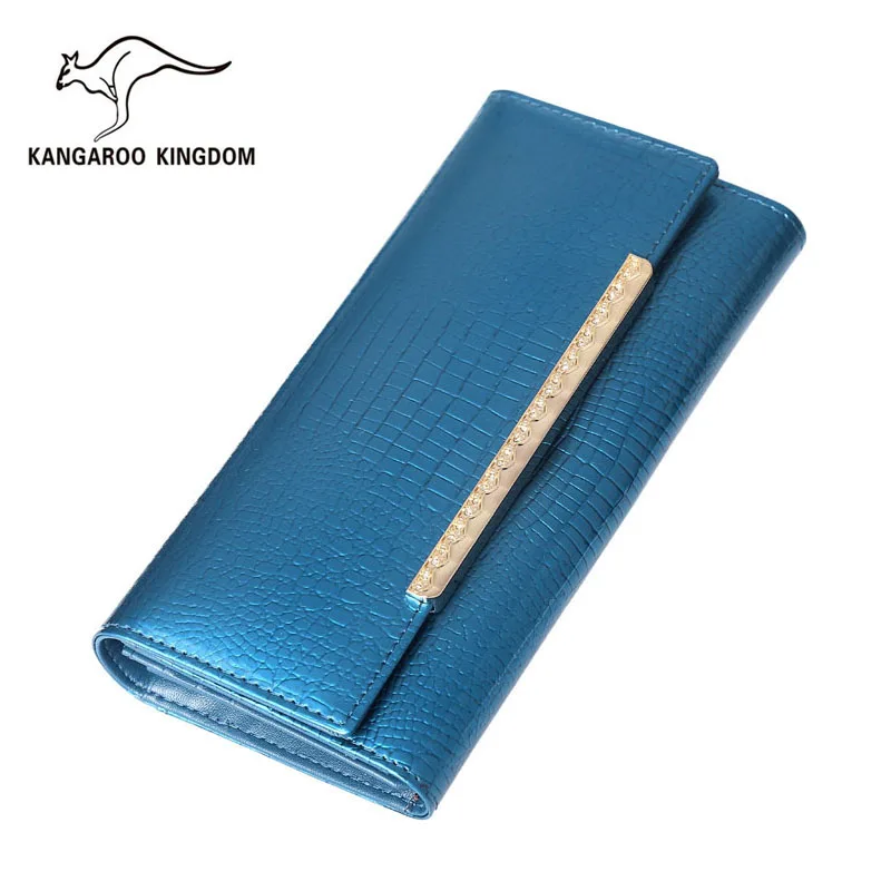 Модные женские кошельки KANGAROO KINGDOM Длинный кошелек тройного сложения из