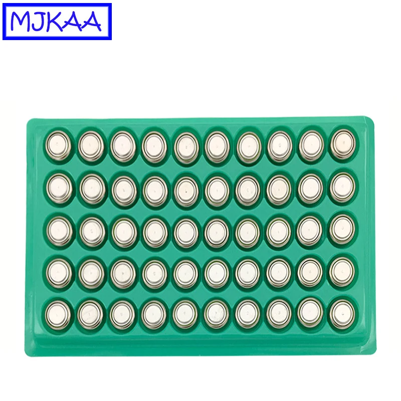 MJKAA горячая распродажа 100pcs LR44 AG13 1 55 V Щелочная батарейка SR44SW SP76 L1154 RW82 RW42 357A A76 303