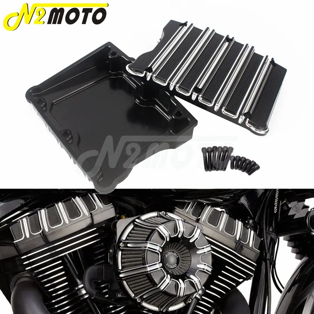 ЧПУ мотоциклетный черный/хромированный верхний коромысло Крышка корпуса для Harley