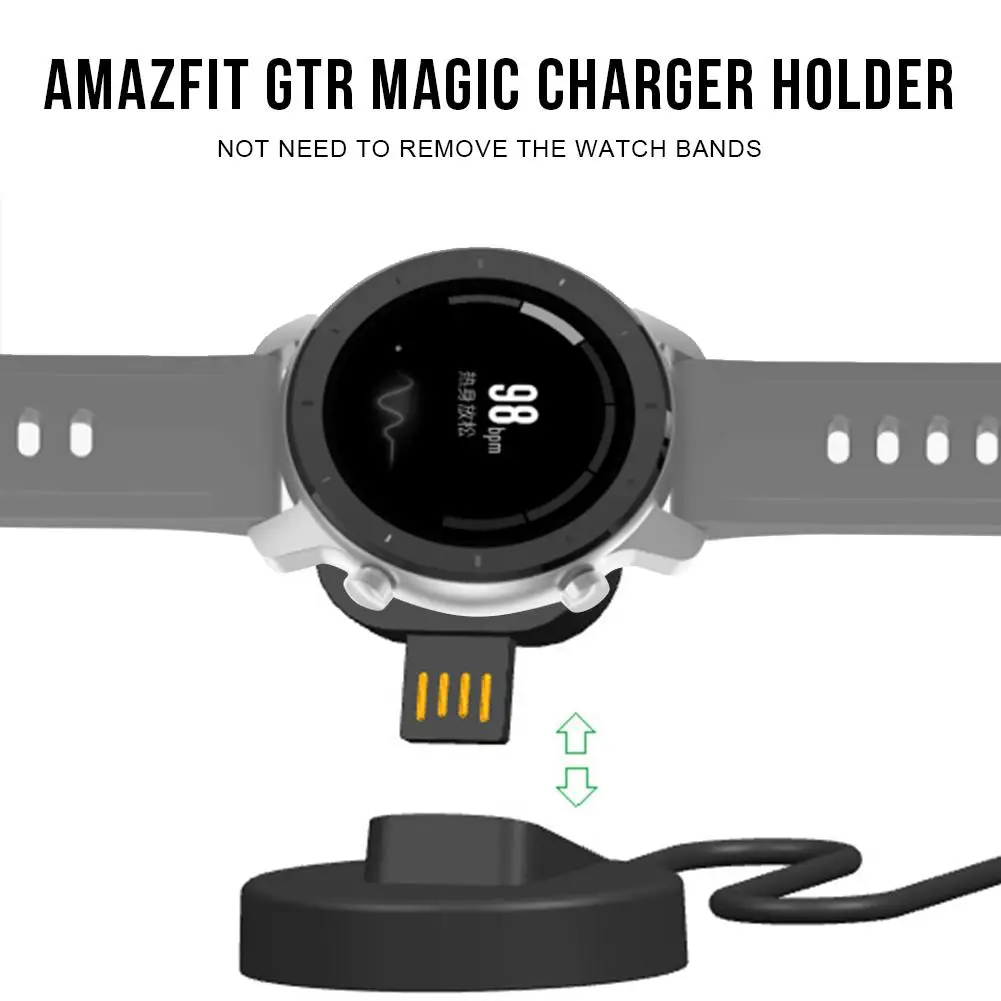 Универсальное магнитное зарядное устройство кронштейн база для Huami Amazfit GTR 42 мм(1909) 47 мм(1901) Зарядное устройство Док-станция держатель аксессуары