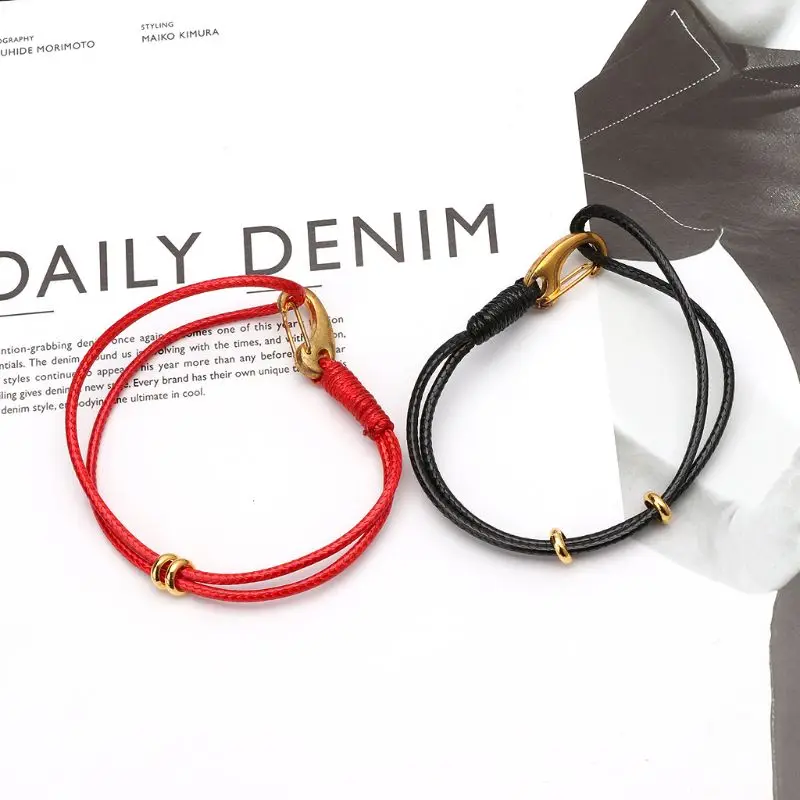 Морской металлический крюк шелковая нить браслет из восковой верёвки для мужчин