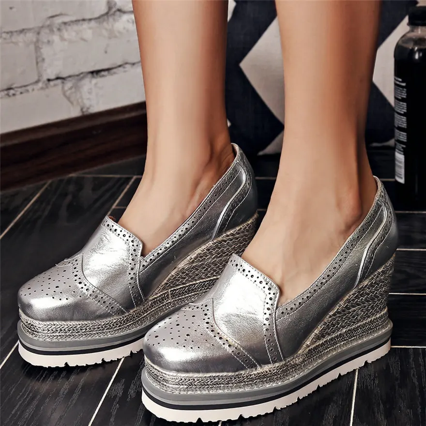 Туфли лодочки женские из коровьей кожи модные кроссовки высокий каблук с шипами