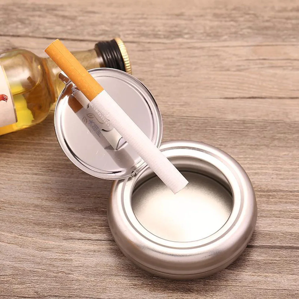 

Автомобильная металлическая круглая пепельница с крышкой для путешествий