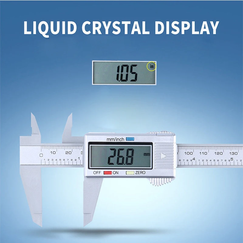 

150mm 6 Digital Electronic Carbon Fiber Vernier Caliper Gauge Micrometer Tool