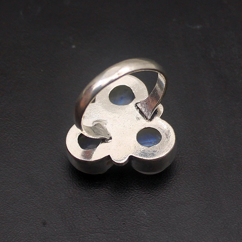 Мульти Камень уникальный натуральный белый лунный камень 925 стерлингового