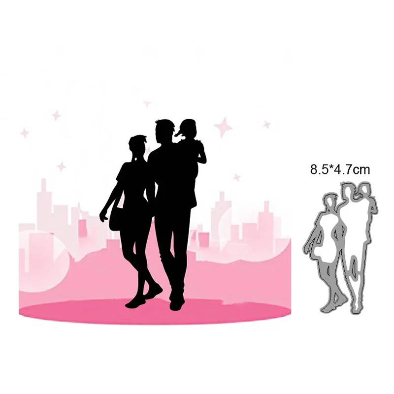 2022 семья фигурок металлические Вырубные штампы форма рамка украшение