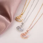 Микаэла женские оригинальные модные украшения простой кристалл лебедь ожерелье животных Подвеска из корала на цепочке, подвеска, колье-чокер День Рождения вечерние.