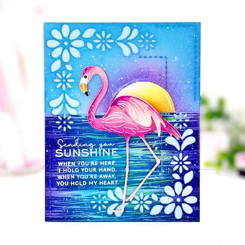 Перьи друзья штамп Фламинго Симпатичные животные металлические Вырубные штампы