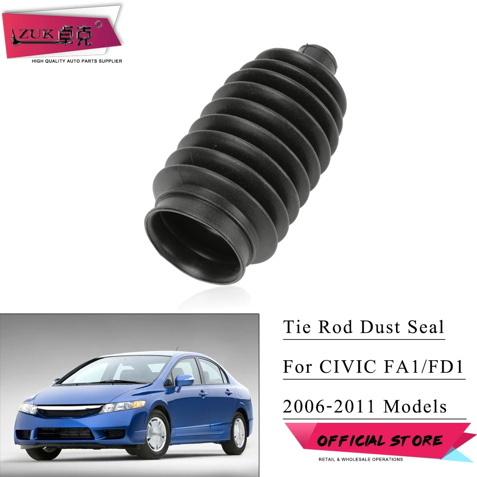 

ZUK Power Steering Gear Box Tie Rod Dust Seal Cover For HONDA CIVIC FA1 FD1 FD2 2006 2007 2008 2009 2010 2011 53534-SNA-A01