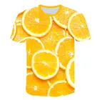 Клубничный фруктовый принт лимон, рисунок 3D Футболка с принтом Мужские и женские 2021 летние топы свободного покроя Забавные Vogue эстетическое футболки размера плюс 6x