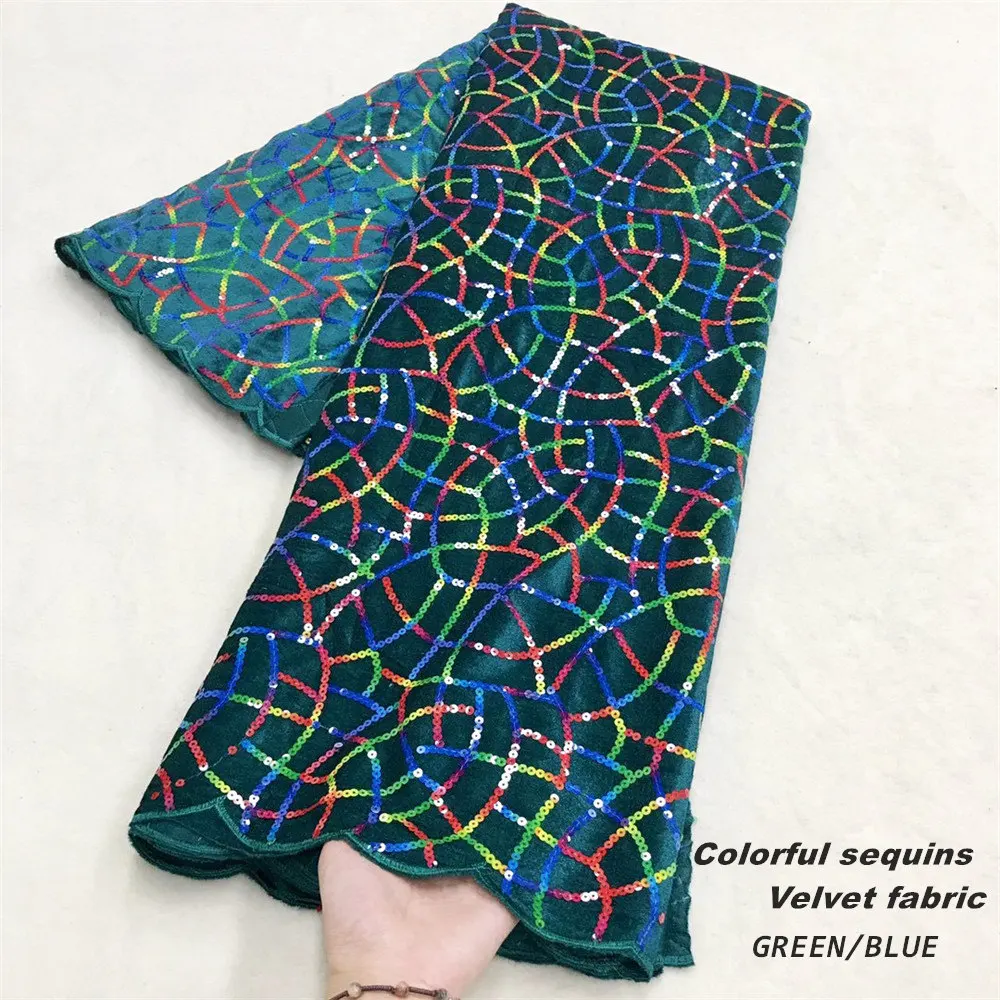 Блестящие красочные блестки африканские кружевные ткани 2020 вышитые