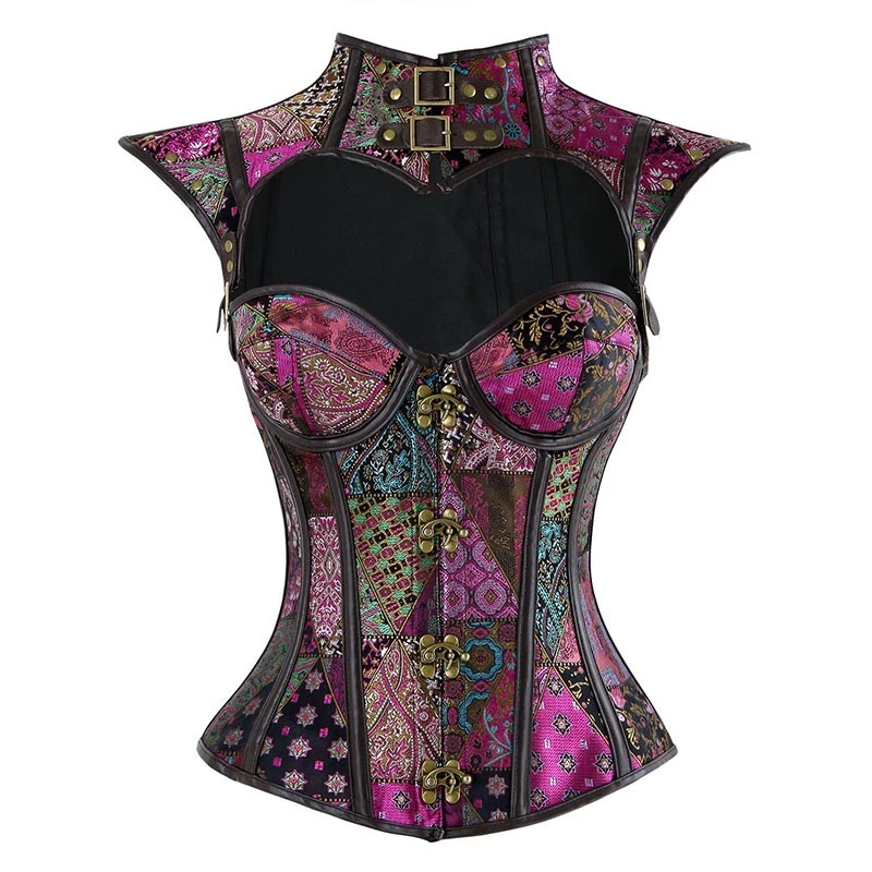 Корсет в стиле стимпанк топы для ношения готический корсет-бюстье Женский корсет
