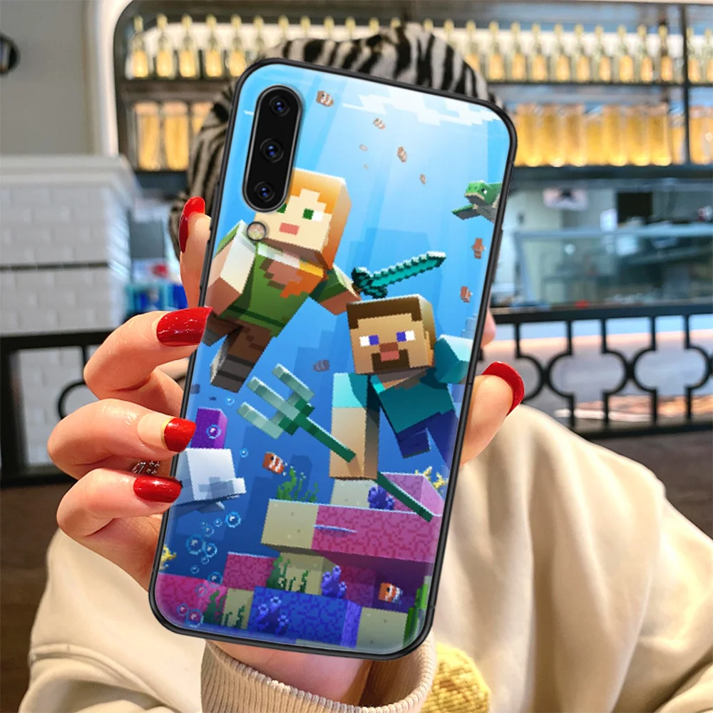 

Mini World Sandbox Phone case For Samsung Galaxy A 3 5 7 8 10 20 21 30 40 50 51 70 71 E S 2016 2018 4G black silicone prime