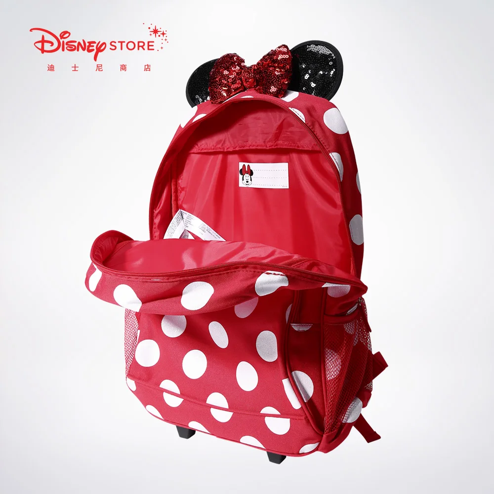 Оригинальный милый школьный рюкзак Disney Store на колесиках с изображением Минни
