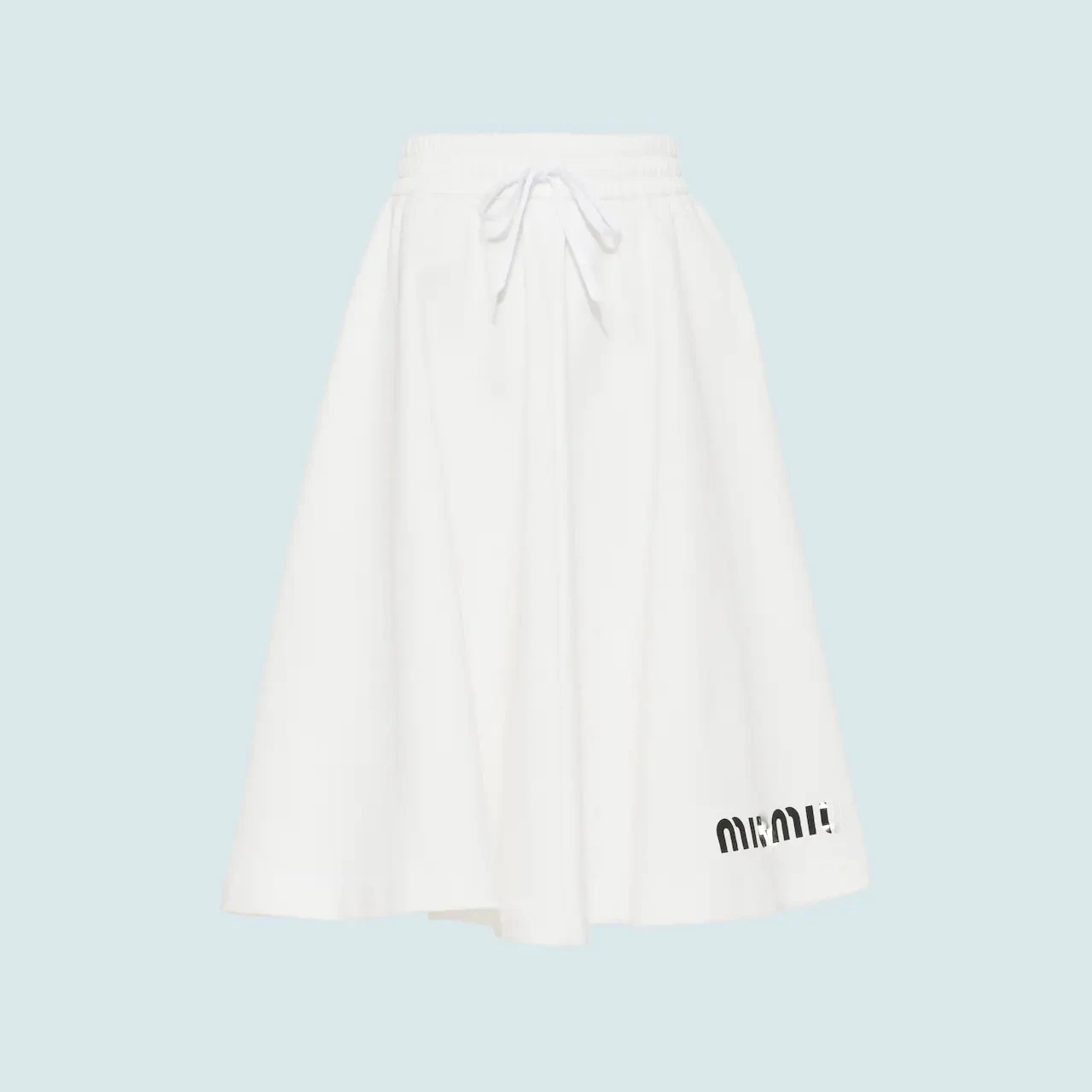 

2021NEW Simple Hem Letter Print Drawstring Elastic High Waist Skirt, Summer Elegant And Fashionable Loose Pleated Women's Skirt