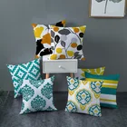 Односторонний Печатный чехол для подушки из полиэстера фрукты Оранжевый Арбуз цветок зеленая Геометрическая декоративная наволочка чехол для автомобильного дивана