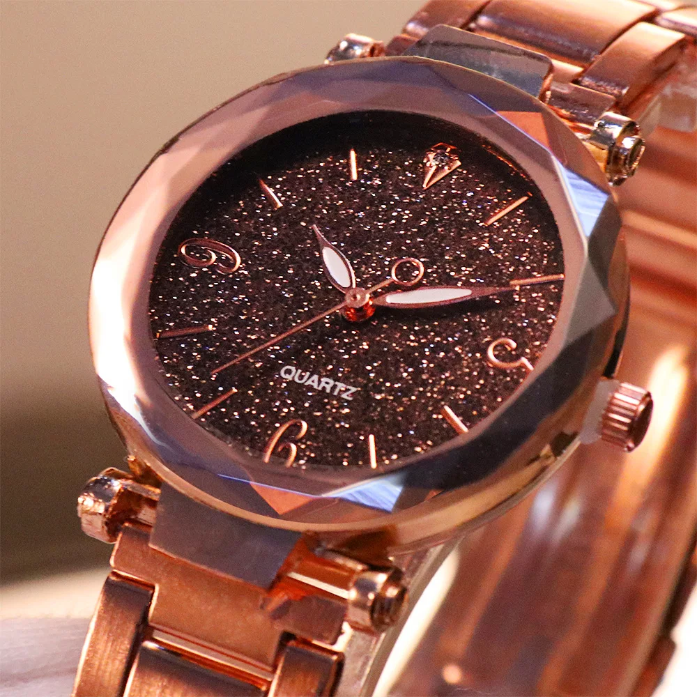 Роскошные женские кварцевые часы классические модные с кристаллами Reloj Mujer