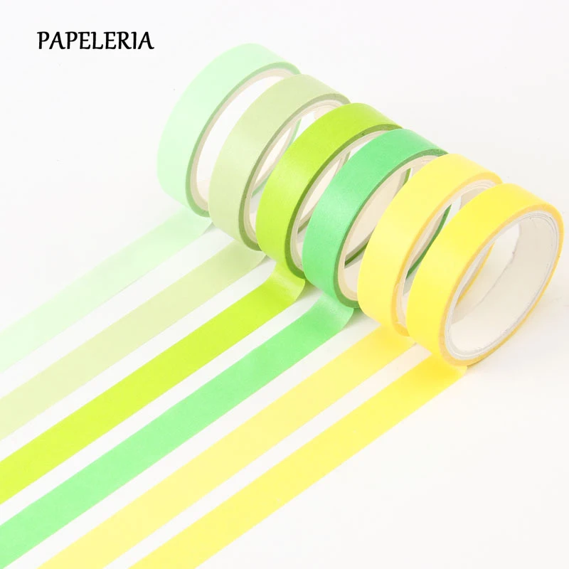 Набор клейких лент 6 шт./лот Washi из макарон декоративные ленты Маскировочные