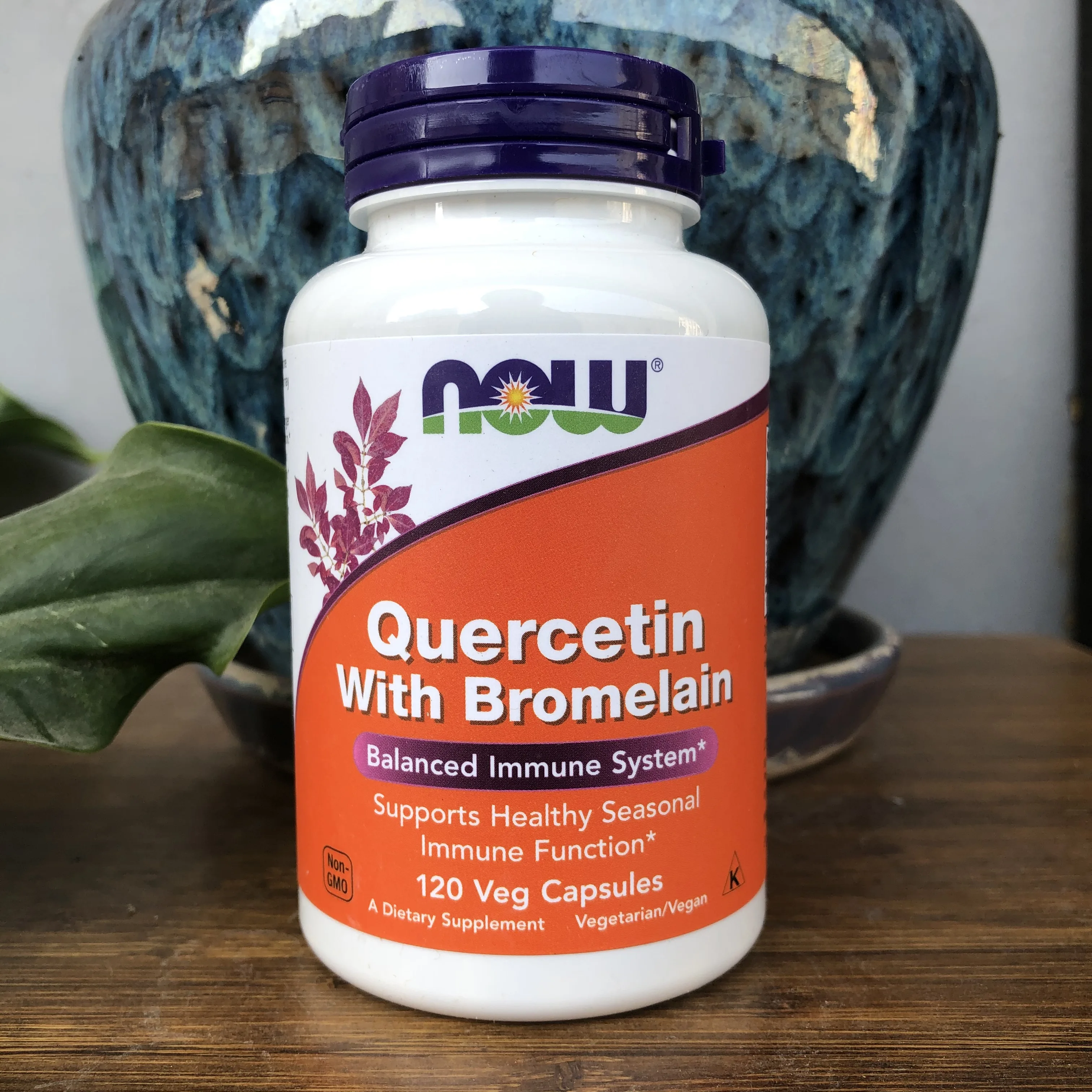 Free shipping Quercetin with Bromelain 120 capsules Supports Healthy Seasonal