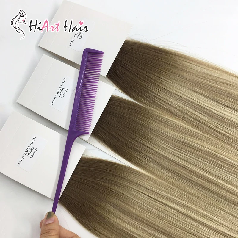 HiArt 2 г волосы Remy для наращивания на Клейкой Ленте для салона, двухсторонние человеческие волосы для наращивания на Клейкой Ленте, прямые волосы на Клейкой Ленте с фабрики