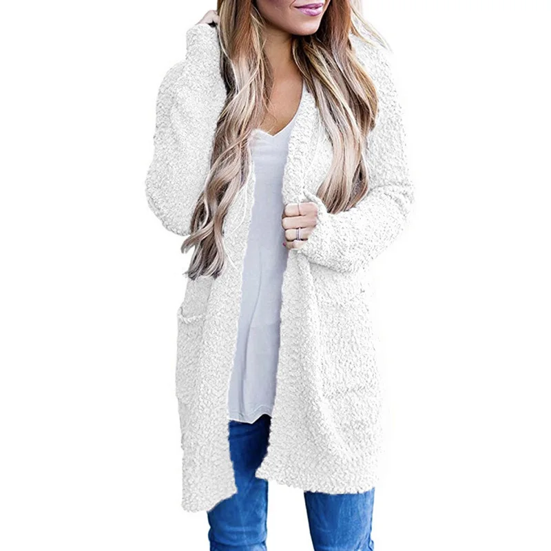 

Donsignet Women's Sweater New Fashion V-neck Cardigan Solid Color Pocket Knit Long Sleeve Sweater Women's clothing