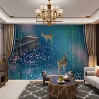 3D Photo Floral Cat Deer Curtains Drape Panel Sheer Tulle Home Decoration Living Room Bedroom Vintage
