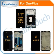 AAA LCD Screen For OnePlus 3 3T 5 5T A3000 A3003 A3010 A5000 A5010 LCD Display Touch Screen Digitizer Assembly With Frame TFT