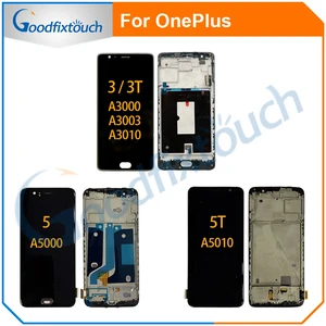 ЖК-экран AAA для OnePlus 3 3T 5 5T A3000 A3003 A3010 A5000 A5010, ЖК-дисплей, кодирующий преобразователь сенсорного экрана в сборе, экран с дигитайзером в сборе с рамкой TFT