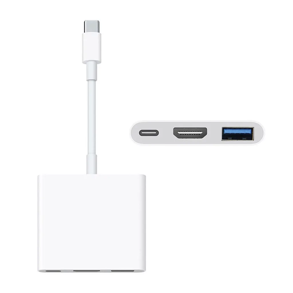 Кабель адаптер Ouhaobin USB C type цифровой AV мультипортовый MJ1K2AM/A HDMI Type Штекерный разъем