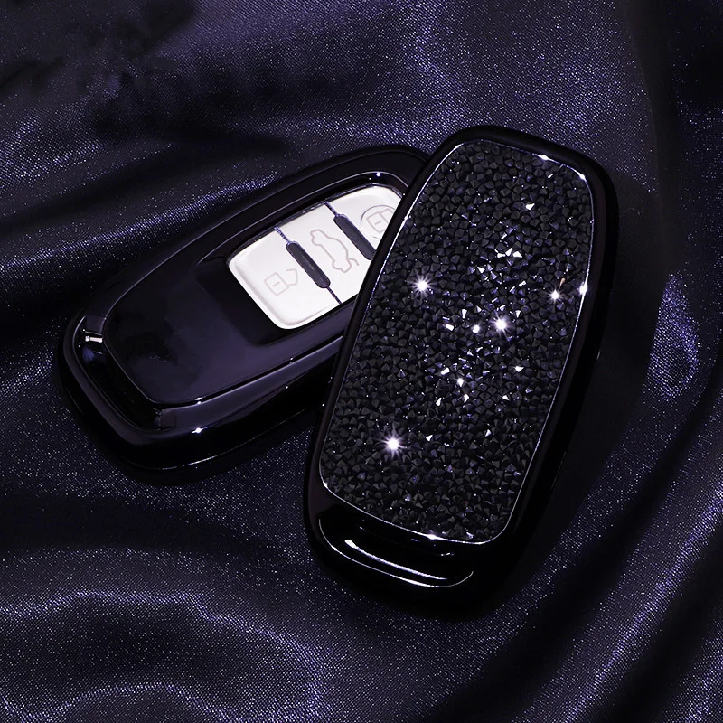 Diamond Автомобильный ключ крышка чехол для Audi A6L A4L Q5 A3 A4 B6 B7 B8 смарт брелок ключей