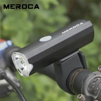 meroca bicycle light aluminum flashlight usb rechargeable mountain bike light road bike front light