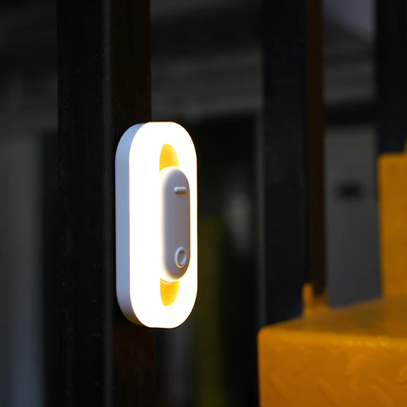 

LED Night Light Magnetic Motion Sensor Light Indoor USB Charging Wall Wardrobe Closet Induction Lamp Movable Home Room Decor