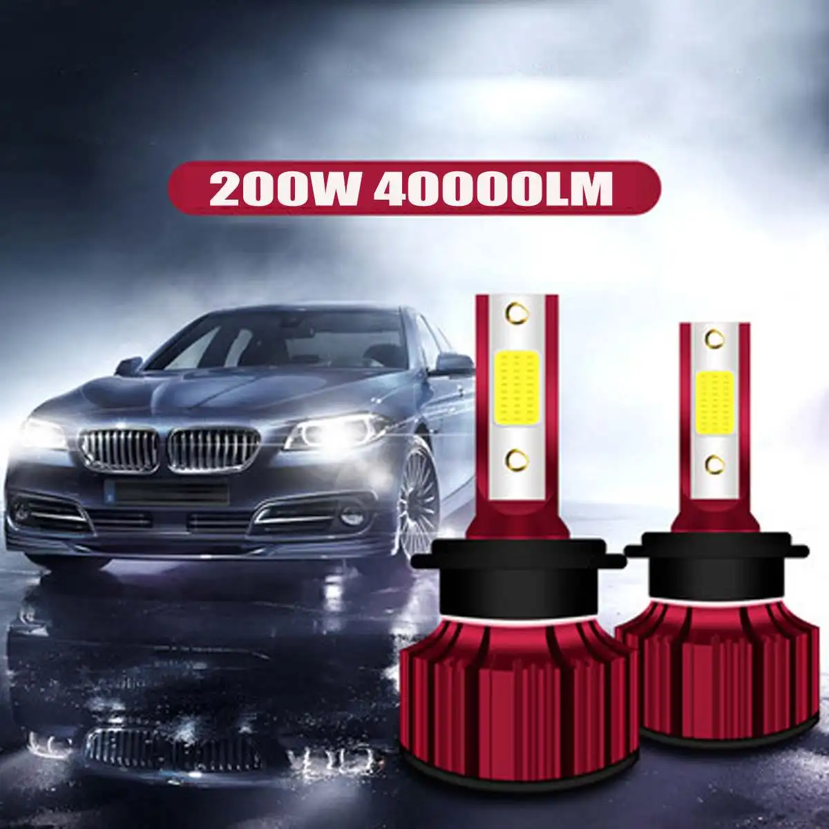 2x200 W 40000LM Автомобильный светодиодный комплект фар Bubls Mini для высокой мощности лампы противотуманных фар 6000K белый H7 H8 H9 H11 H4 9003 HB4