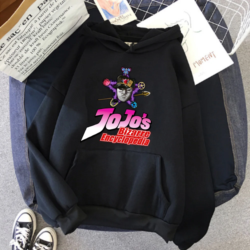 

Jojo's Bizarre Adventure Print Hoodie Streetwear Women Korean Tops Pullovers