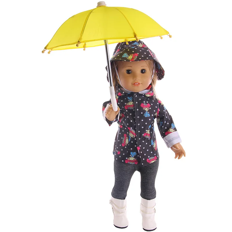 

New Style Birthday Gift For Children Mini Umbrella Rain Gear For 18 Inch American baby Doll Life Journey Dolls Accessory